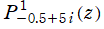 P[-0.5+5i, 1](z)