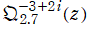 Qh[2.7, -3+2i](z)
