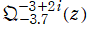 Qh[-3.7, -3+2i](z)