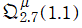 Qh[2.7, μ](1.1)