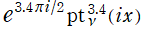 exp(3.4πi/2)*pt[ν, 3.4](ix)