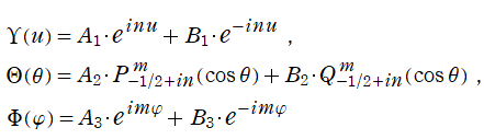 双極座標におけるLaplace方程式の解