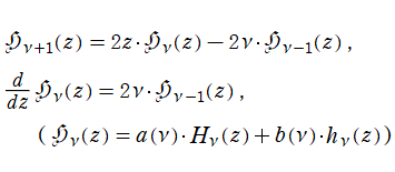 Hermite関数が満たす線形漸化式･導関数の公式