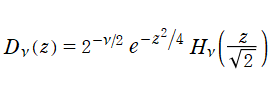 放物柱関数D[ν](z)とHermite関数の関係