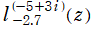 l[-2.7, -5+3i](z)