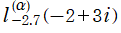 l[-2.7, α](－2＋3i)