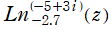 Ln[-2.7, -5+3i](z)