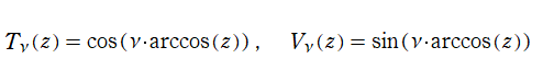 第1種, 第2種Chebyshev関数(T, V)