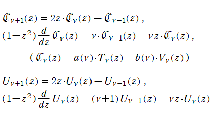 Chebyshev関数の漸化式