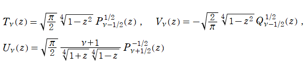 Chebyshev関数のLegendre陪関数表示式
