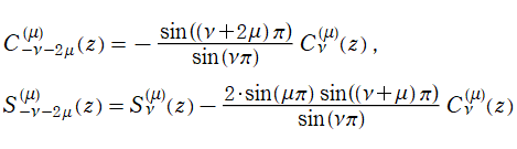 Gegenbauer関数のνに関する反転公式