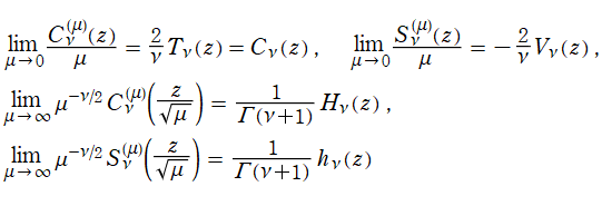 μの極限に対するGegenbauer関数の還元