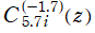 C[5.7i, (-1.7)](z)