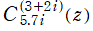 C[5.7i, (3+2i)](z)