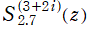 S[2.7, (3+2i)](z)