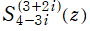 S[4-3i, (3+2i)](z)