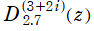 D[2.7, (3+2i)](z)