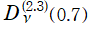D[ν, (2.3)](0.7)
