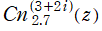 Cn[2.7, (3+2i)](z)