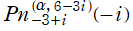 Pn[－3＋i, (α, 6－3i)](－i)