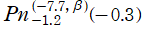 Pn[－1.2, (－7.7, β)](－0.3)
