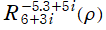 R[6＋3i, －5.3＋5i](ρ)