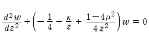 Whittakerの微分方程式