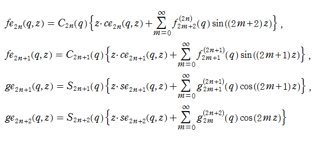 第2種Mathieu関数の級数