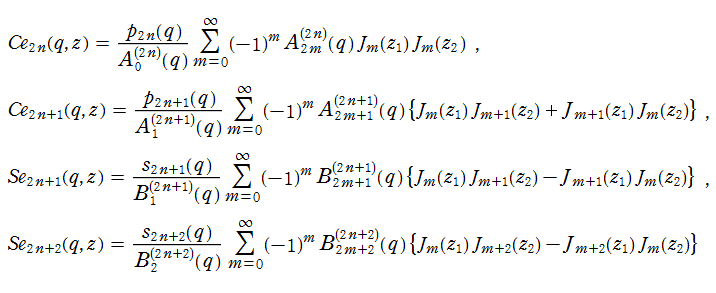 第1種変形Mathieu関数の定義