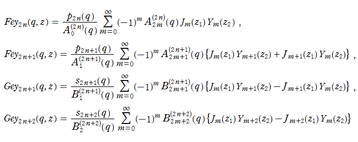 第2種変形Mathieu関数の定義