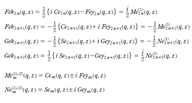 第3種変形Mathieu関数の記号