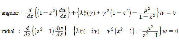 扁長回転楕円体微分方程式