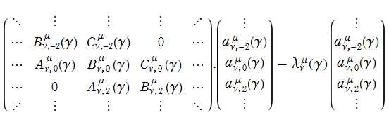 回転楕円体波動固有値関数の計算（無限次元行列）