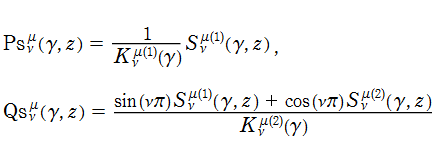 回転楕円体波動関数（動径関数）との関係式