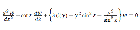 扁長回転楕円体波動余弦関数の微分方程式