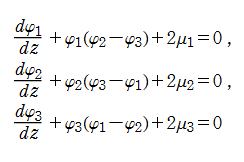 対称的な3連1階の第4種Painleve方程式