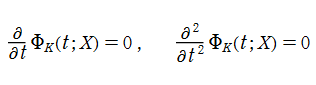 余次元Kの尖点カタストロフィーを生じるΦK(t; X)の式