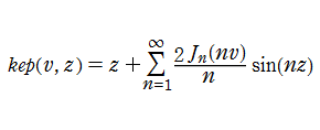 Keplerの逆関数のFourier級数