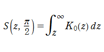Sievert積分関数の特別な場合