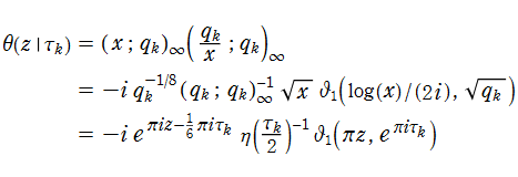 楕円ガンマ関数の楕円テータ関数因子