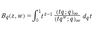 q-ベータ関数のThomae積分表示式
