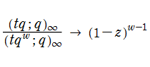 q-ベータ関数のq-二項展開部分の極限