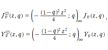 2種類のq-Bessel関数の関係
