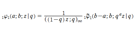 第1種q-合流型超幾何関数の関係