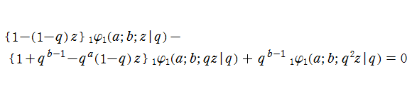 第1種q-合流型超幾何関数の満たす差分方程式