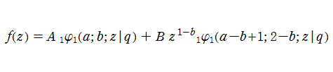 q-合流型超幾何関数の一般解