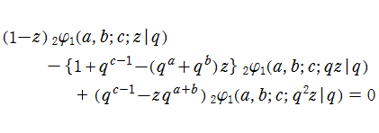 第1種q-超幾何関数の満たす差分方程式