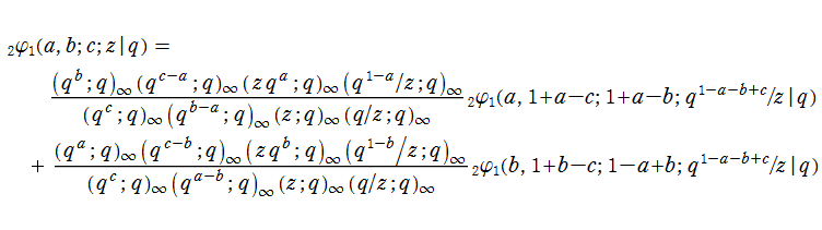 第1種q-超幾何関数の解析接続公式
