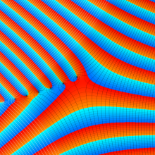 第2種合流型超幾何関数のグラフ(複素変数α)