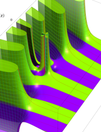 第2種Whittaker関数のグラフ(複素変数)